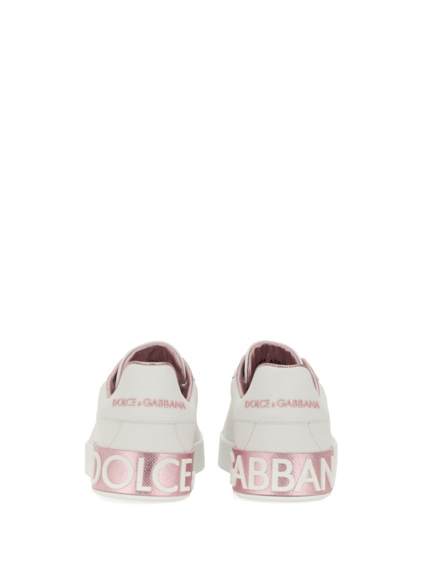 Dolce & Gabbana Portofino Low-Top Leather Sneakers