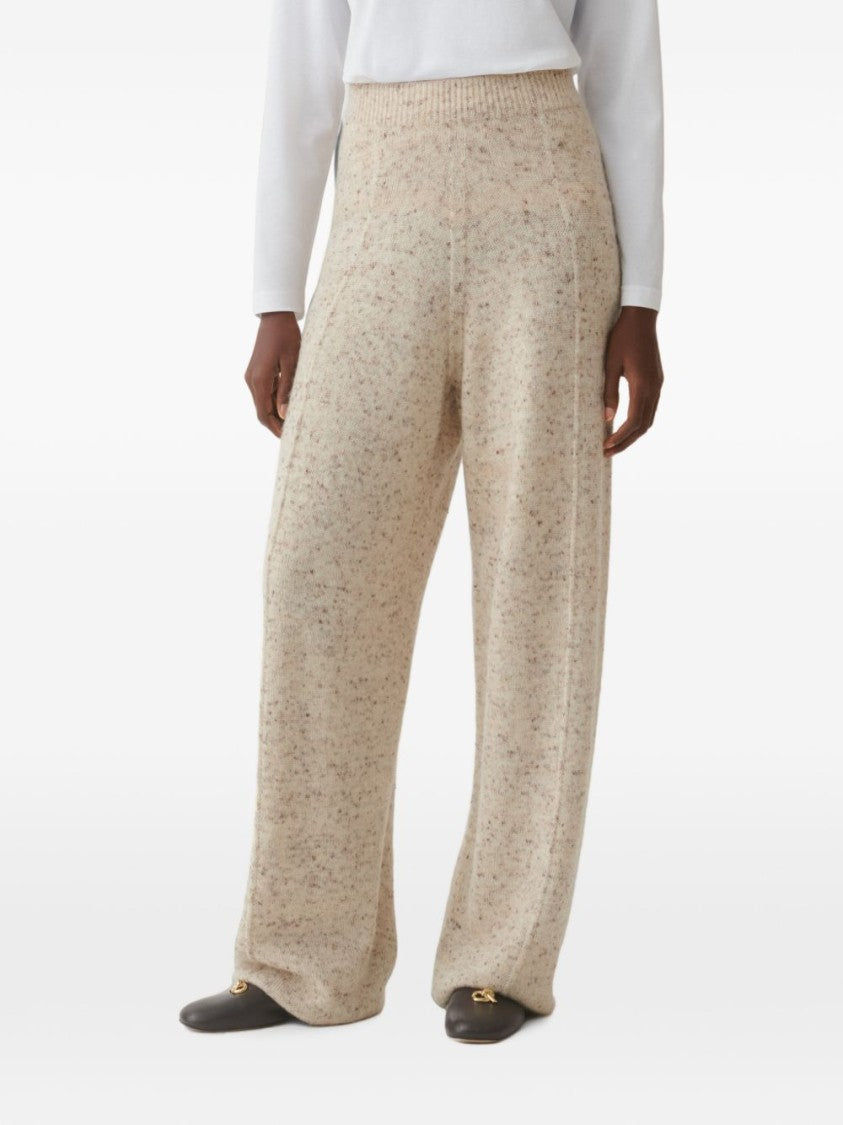 Fabiana Filippi Speckled Knit Wide-Leg Pants