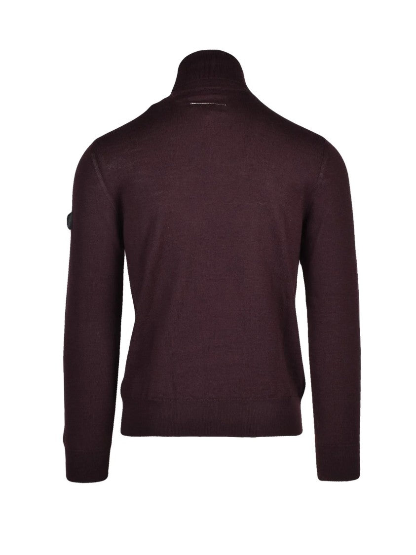 Mm6 By Maison Margiela Brown Ribbed Virgin Wool-Blend Sweater