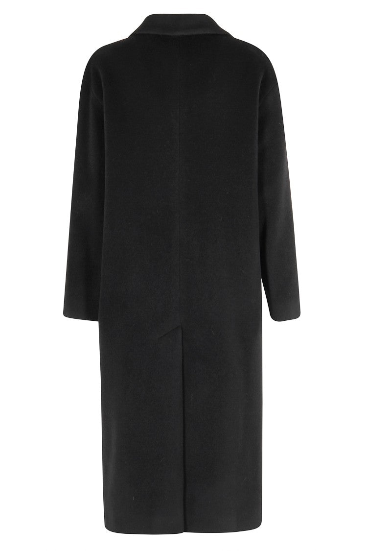 Tagliatore Black Wool Double-Breasted Oversized Linden Coat