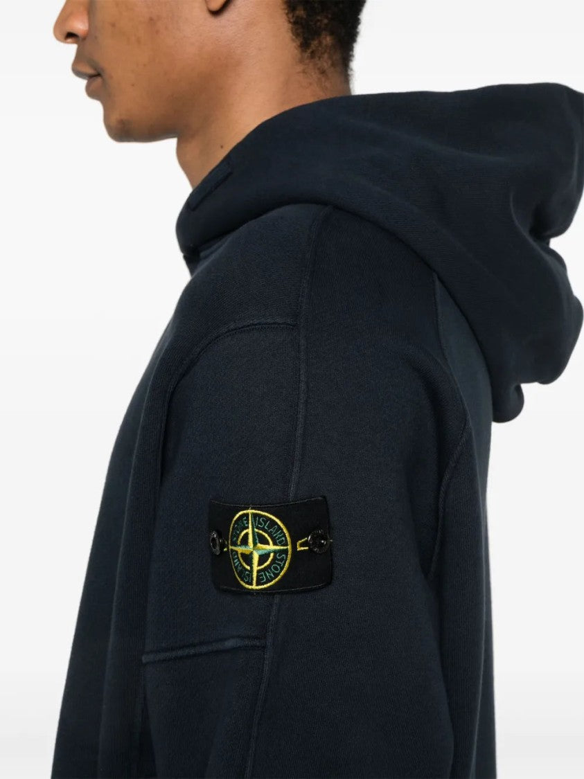 Stone Island Compass-Motif Hooded Sweatshirt