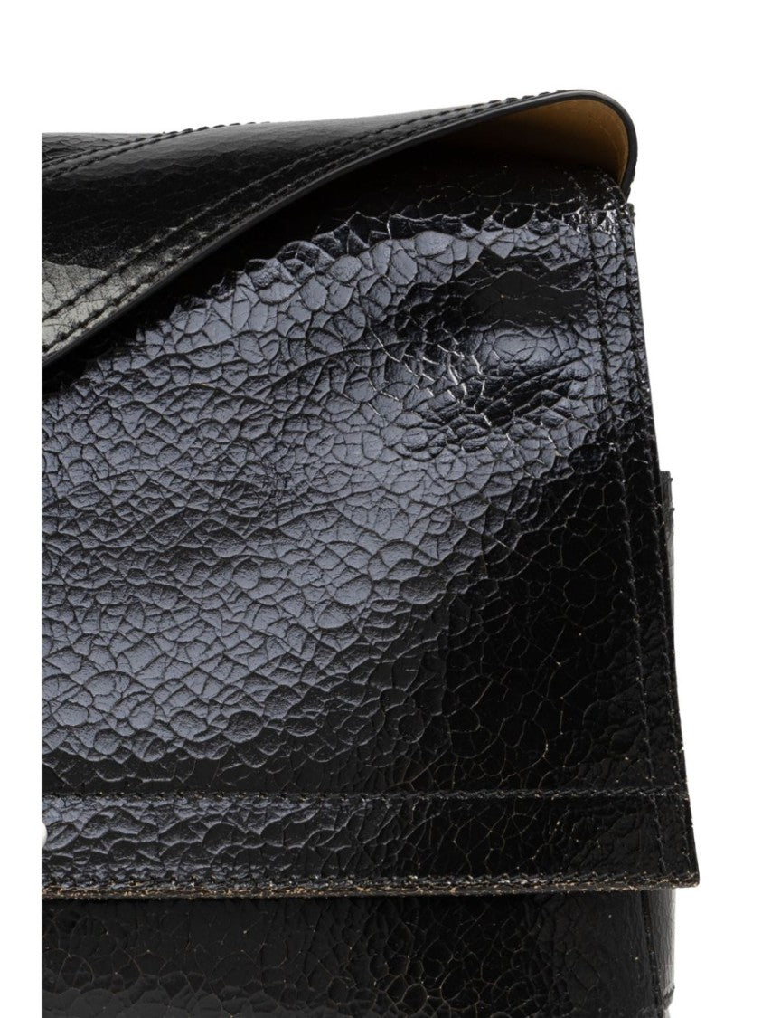 Alexander Mcqueen Grained Black Calf Leather Tote Bag