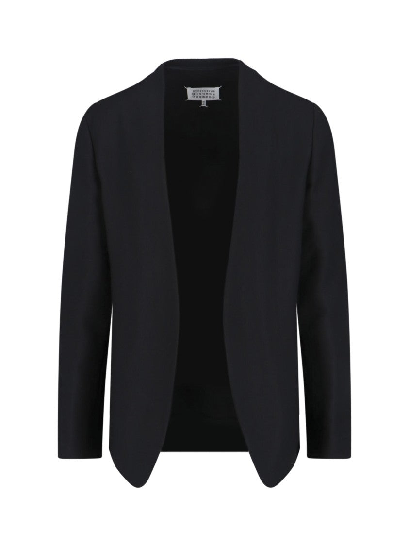 Maison Margiela Virgin Wool Blazer With Curved Hem