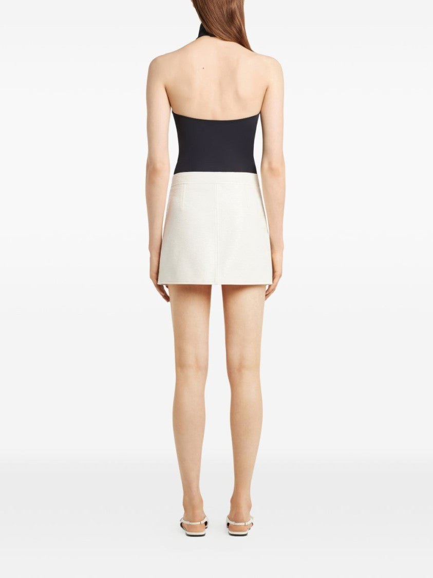 Courrèges A-Line Skirt With Embossed Logo Detail