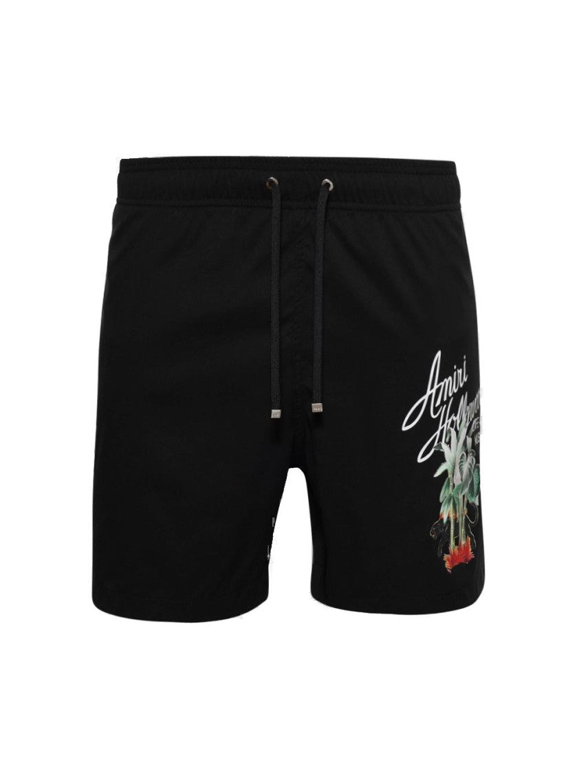 Amiri Hollywood Swim Trunk Black