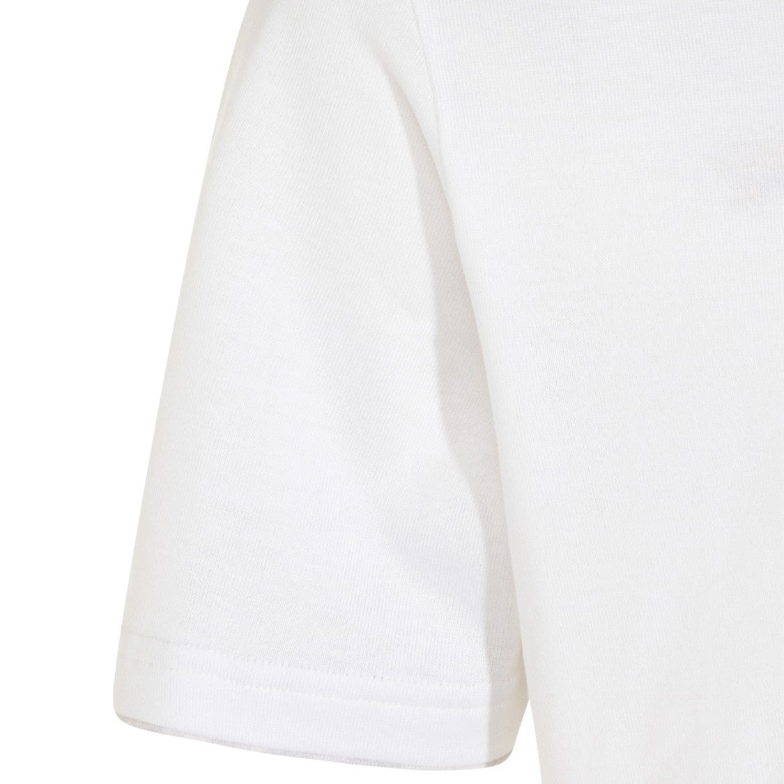 Eleventy Plain White T-Shirt With Crew Neckline And Short Sleeves