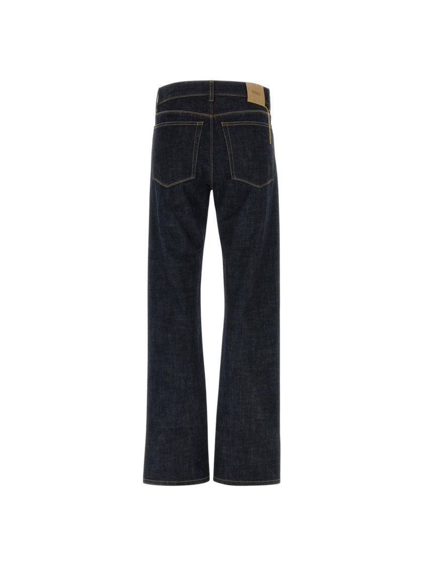 Fendi Jeans Slim Pure Cotton Five-Pocket Denim Jeans