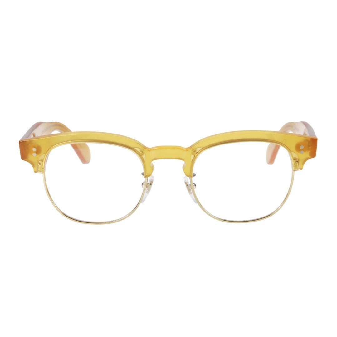Kador Woody Cm Translucent Amber-Yellow Browline Eyeglasses