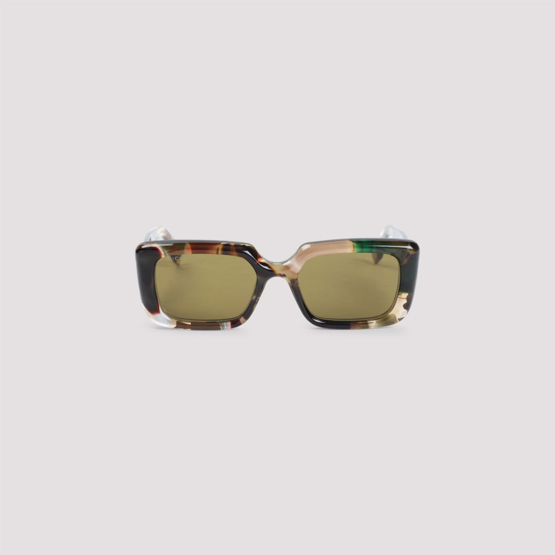 Gucci Oversized Square Frame Sunglasses With Glossy Finish