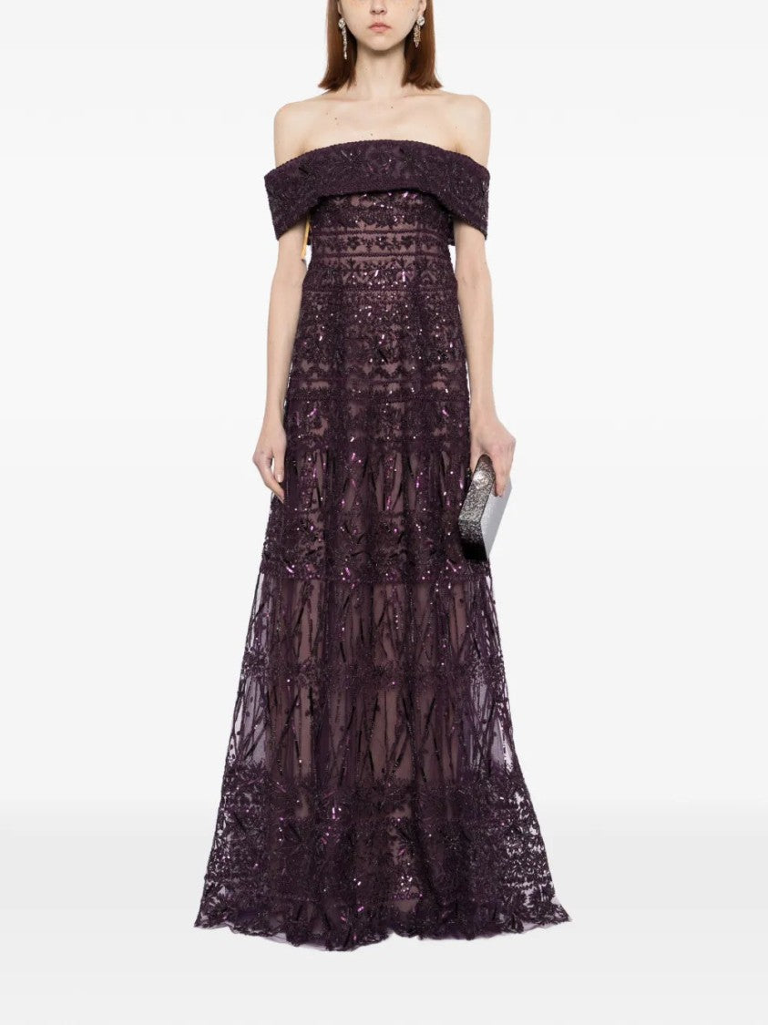 Saiid Kobeisy Beaded Tulle Dress