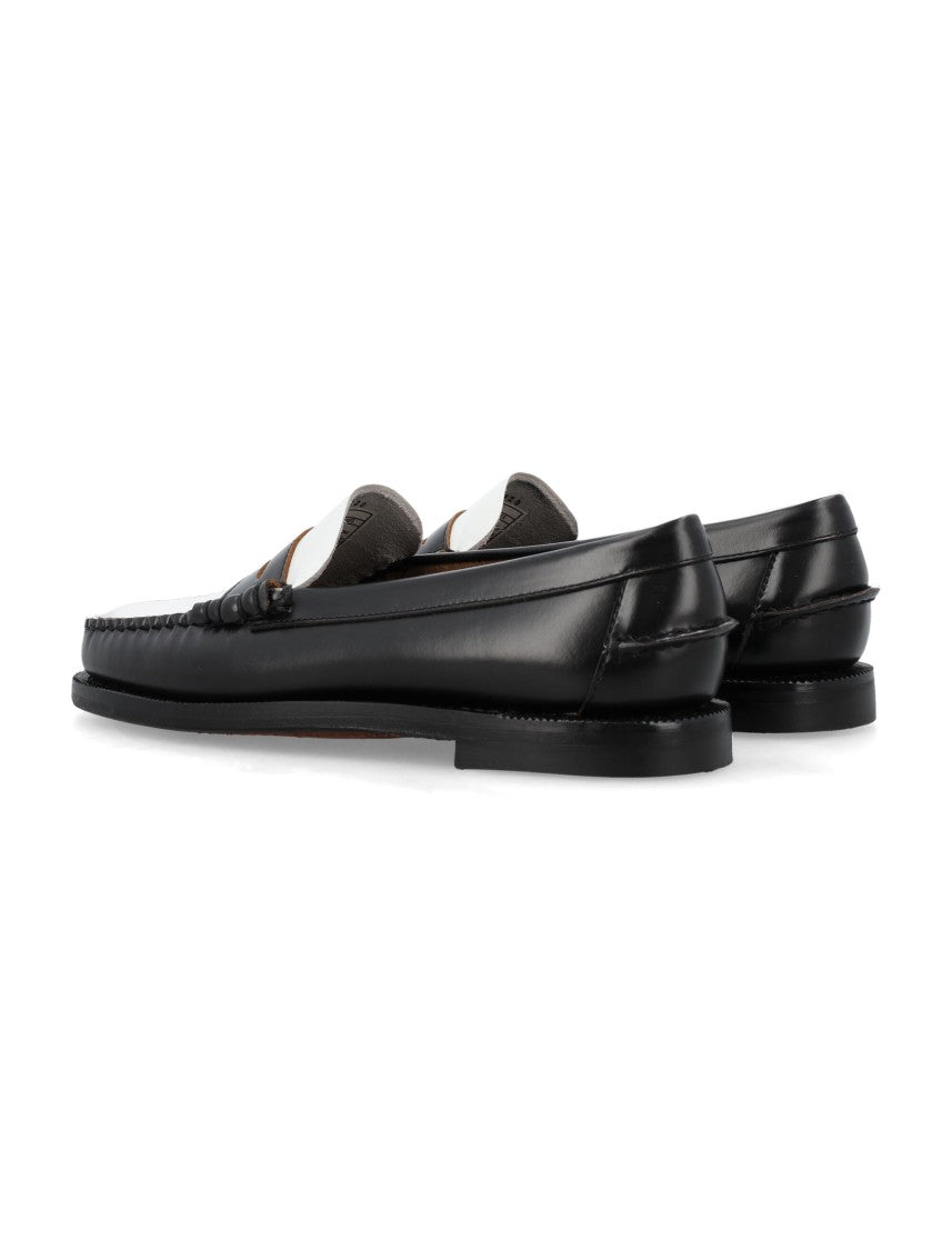Sebago Two-Tone Classic Loafers With Detailed Stitching