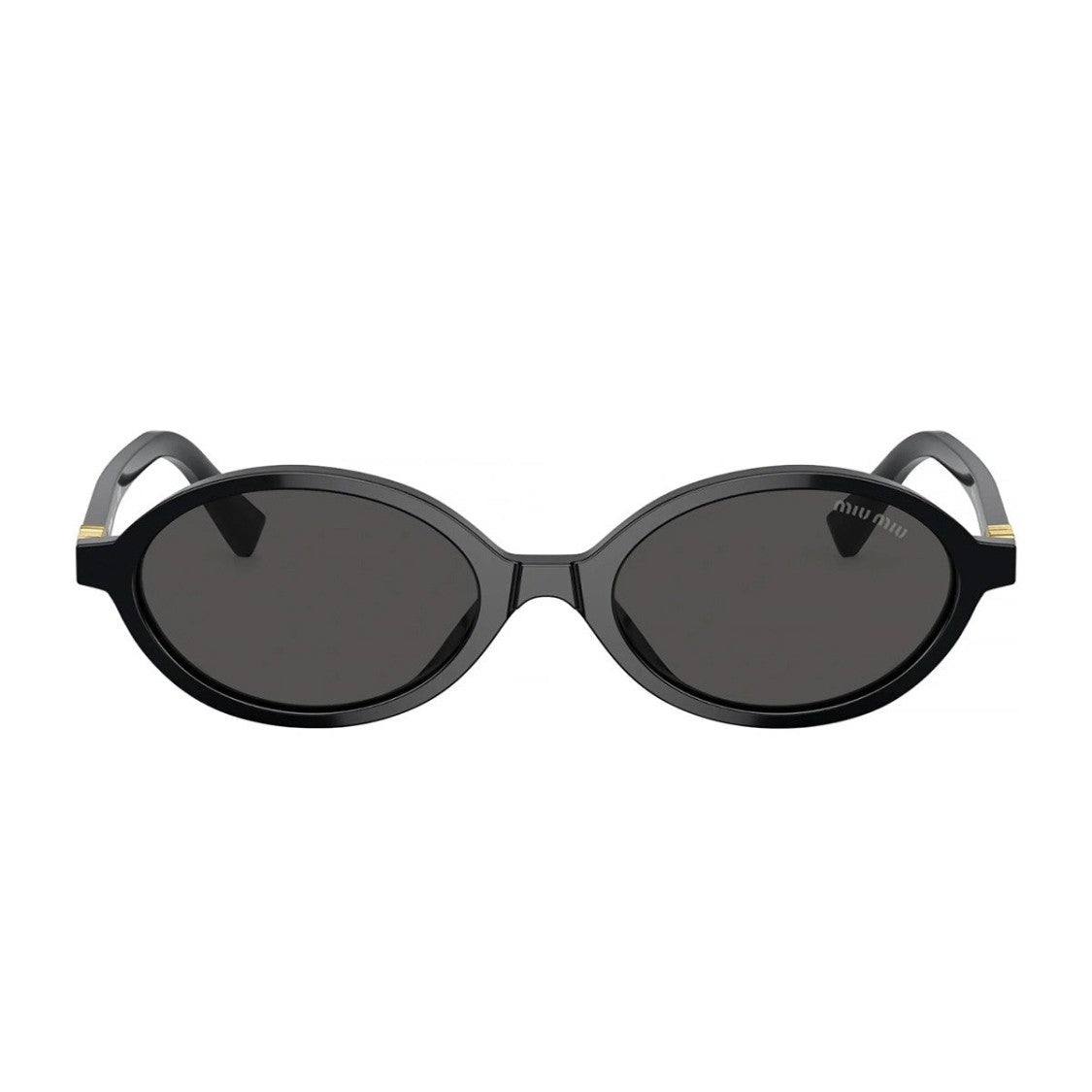 Miu Miu Black Regard Acetate Oval Sunglasses