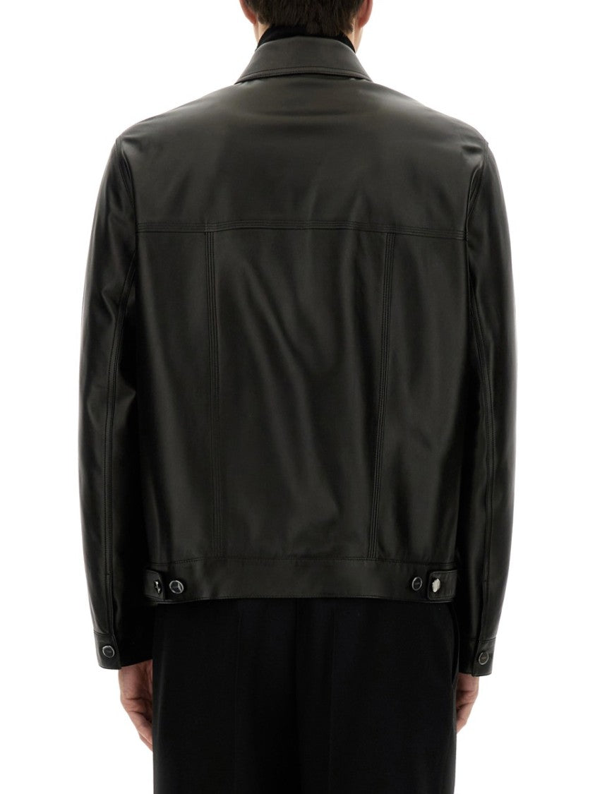 Fendi Cropped Blouson Jacket With Classic Collar