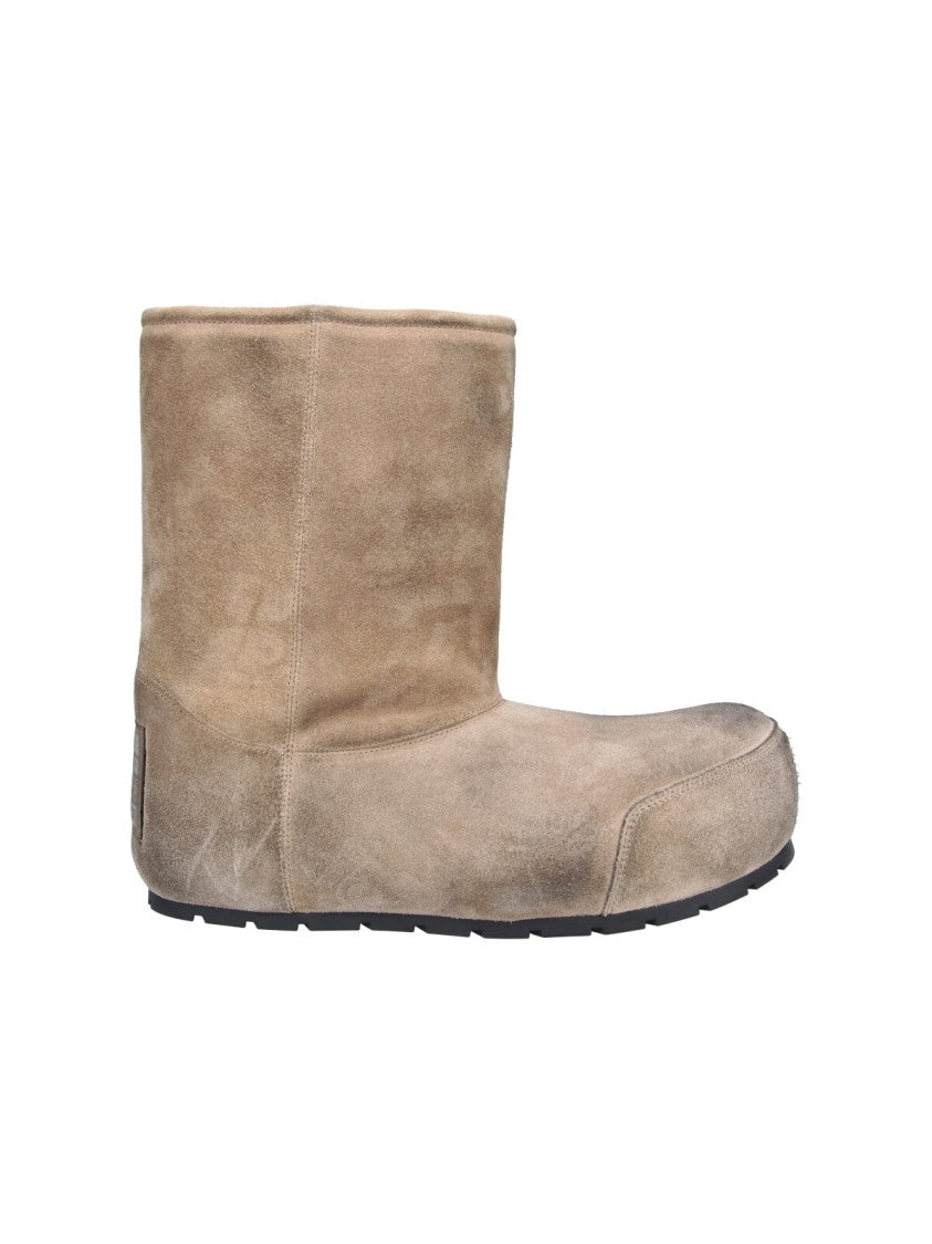 Balenciaga Brown Distressed Dumbo Suede Ankle Boots