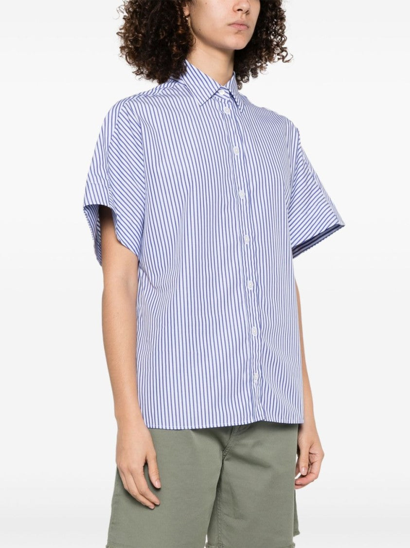 Fay Ocean Blue Striped Shirt