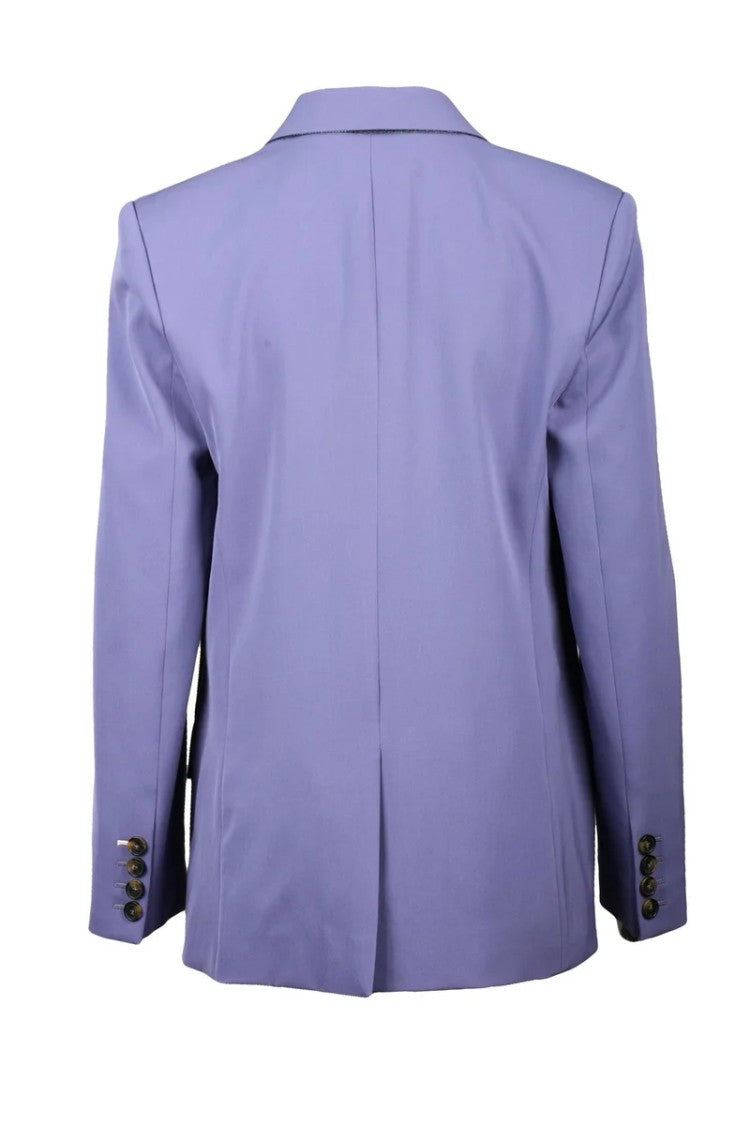 Stella Mccartney Long Jacket Wool Stretch - Lavender
