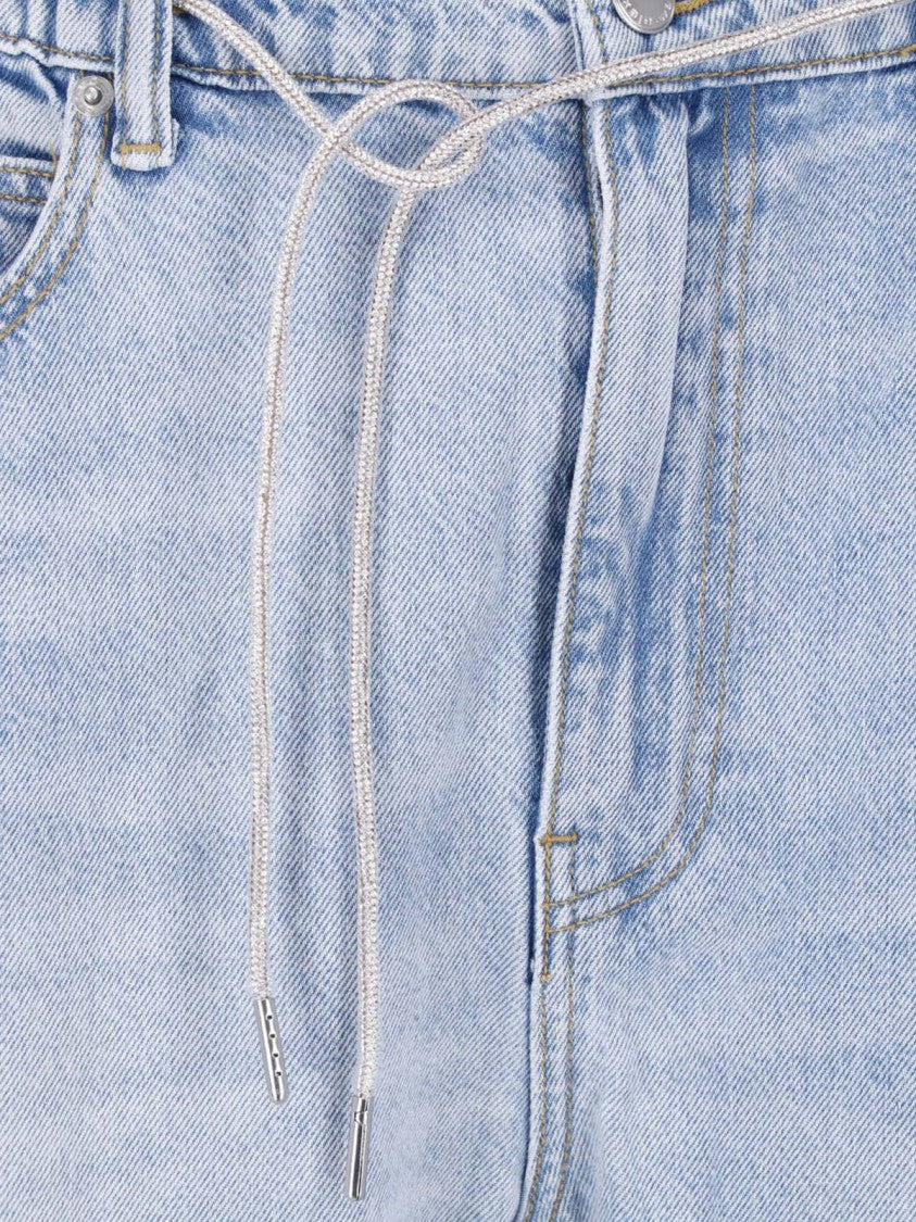 Alexander Wang High-Waisted Light Blue Denim Balloon Joggers