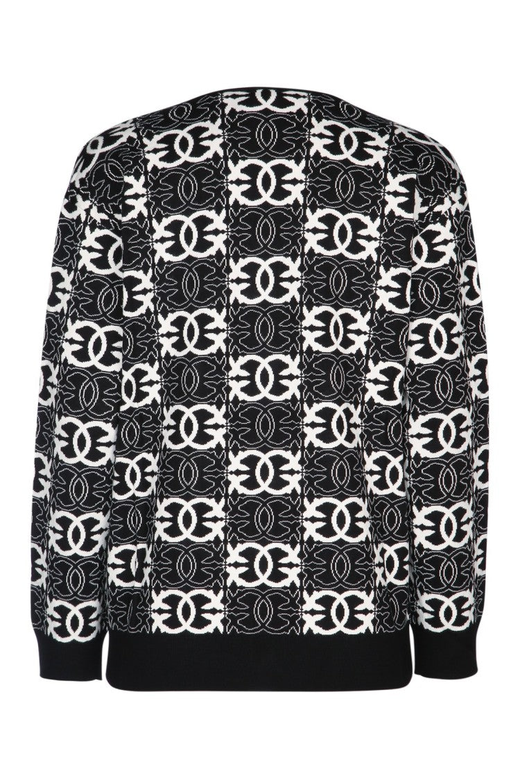 Pinko Geometric Pattern Cardigan With V-Neckline