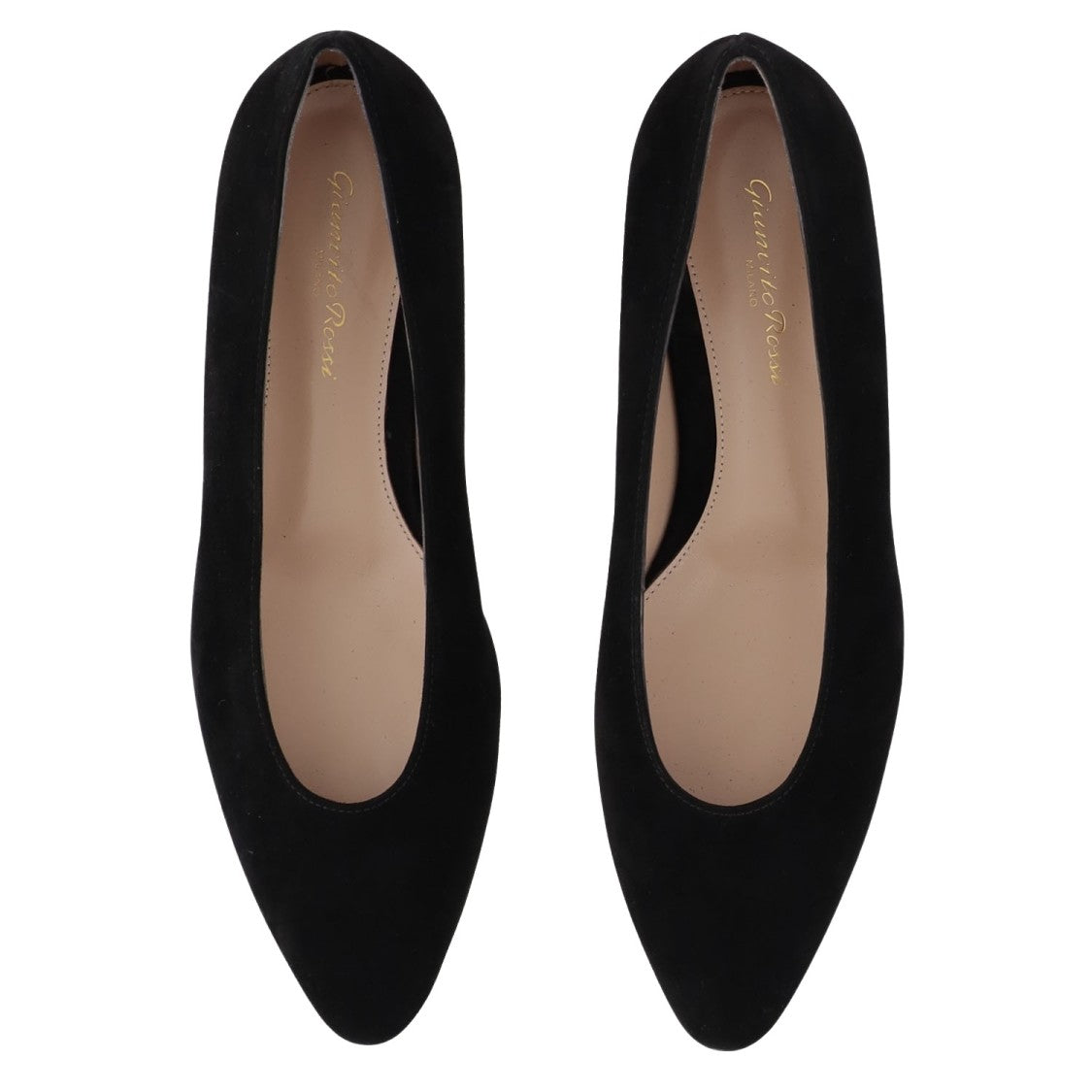 Gianvito Rossi Black Suede Ballerina Flats