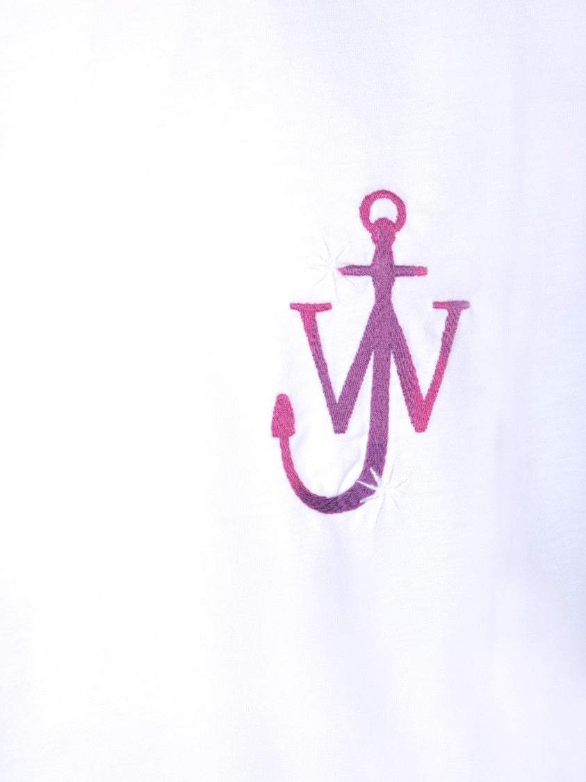 J. W. Anderson White Cotton Logo Printed T-Shirt