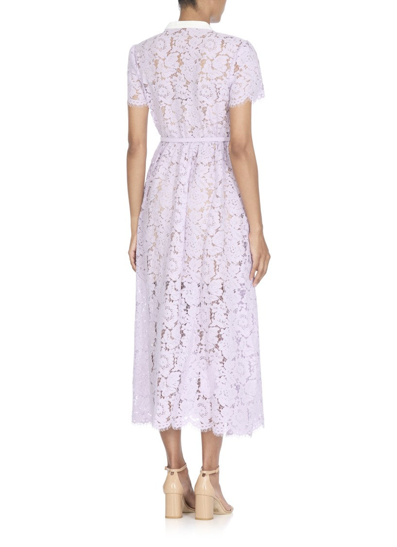 Self-Portrait Lilac Lace Dress