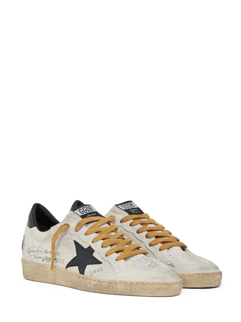 Golden Goose Suede-Upper Sneakers With Leather Star