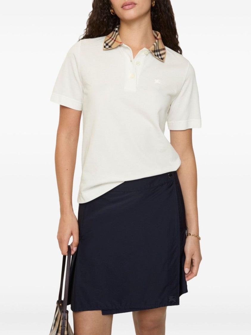 Burberry Classic Fit Polo Shirt With Check-Patterned Collar