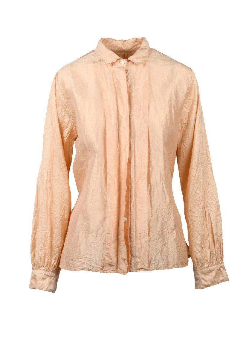 Christian Peau Beige Classic Silk Shirt