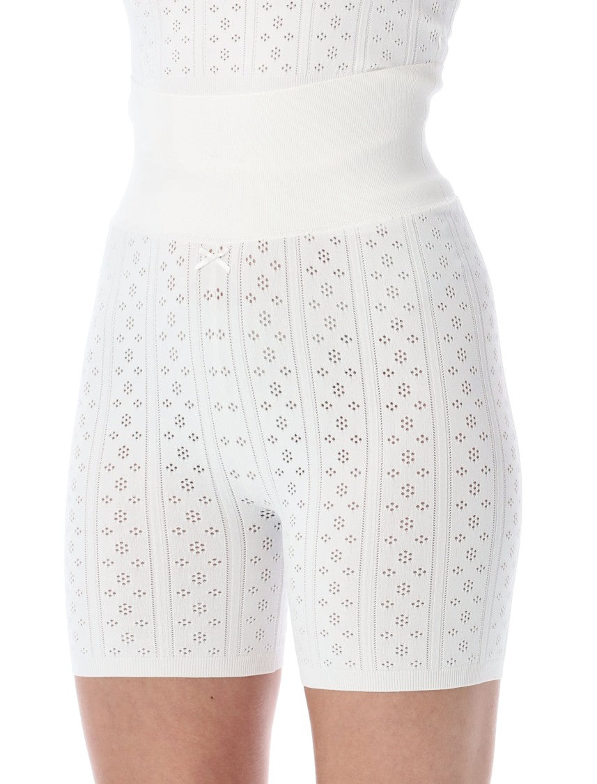 J. W. Anderson Pointelle Knit Shorts With Wide Waistband