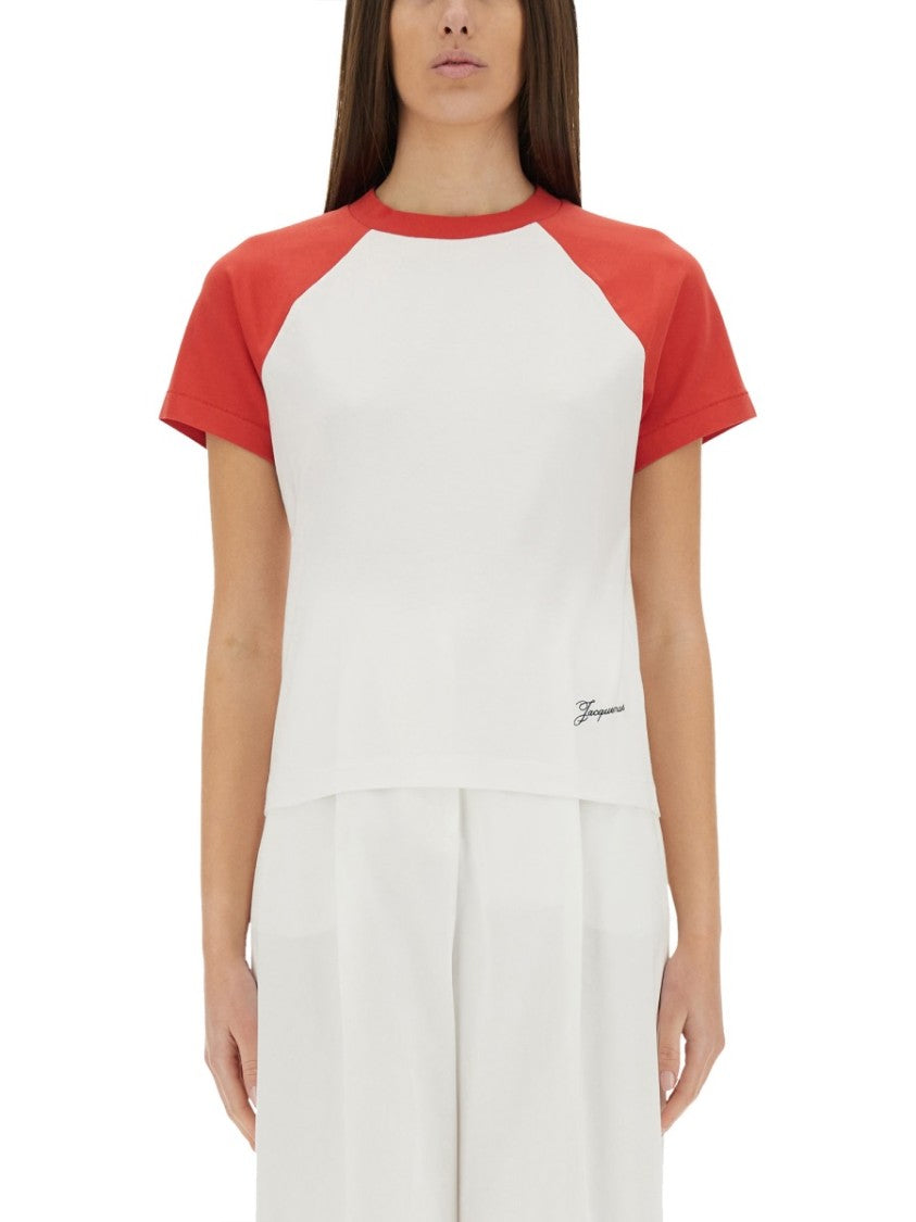 Jacquemus Mini T-Shirt With Contrasting Raglan Sleeves