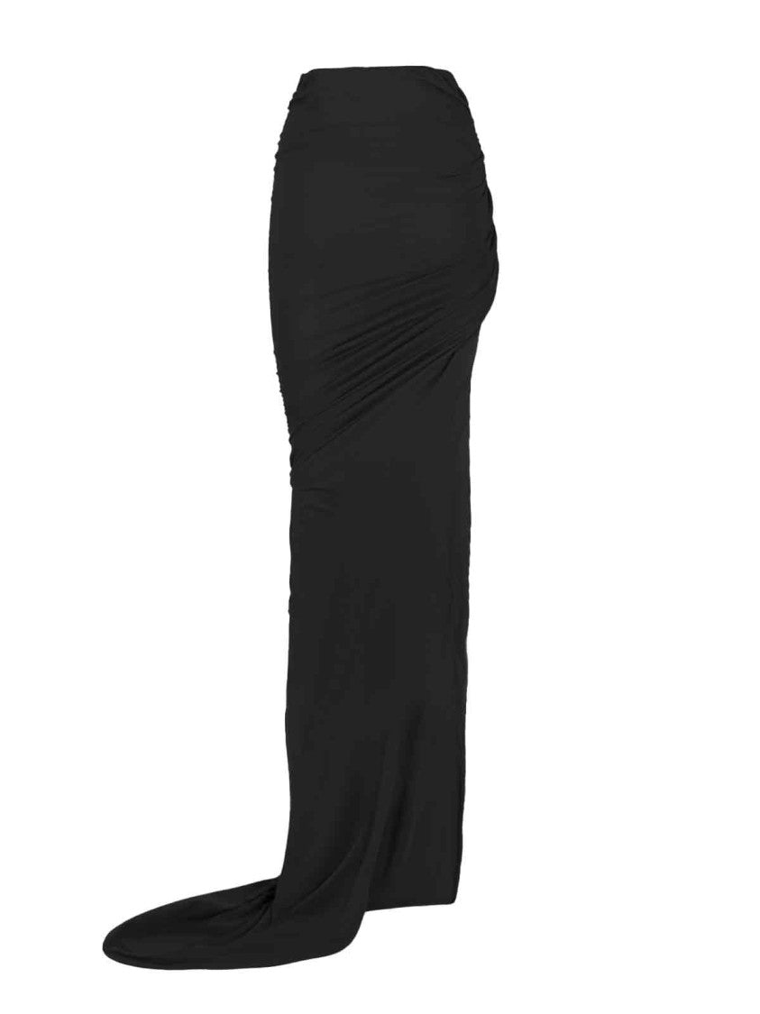 Rick Owens Asymmetric Mini Skirt – Black