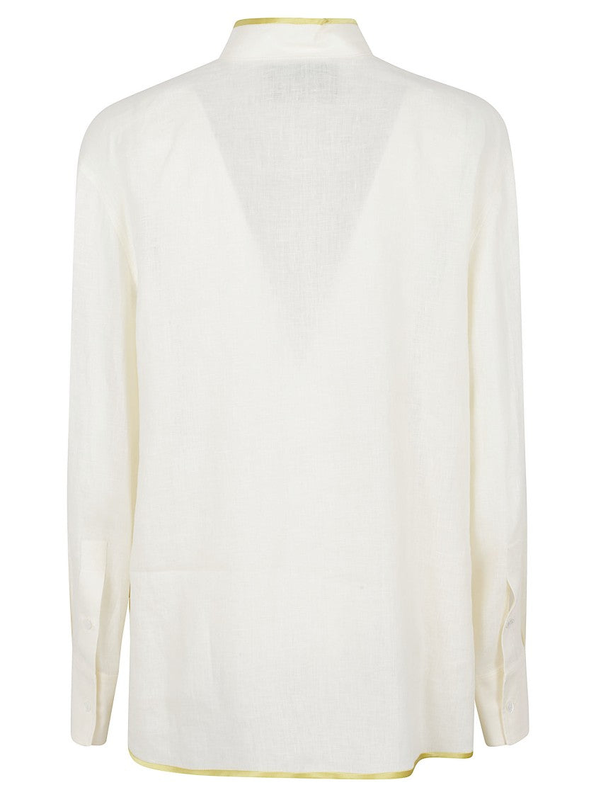 Valentino Garavani Floral Embroidered Linen Shirt