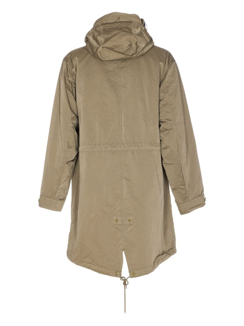 C.P. Company Beige Fishtail Parka With Detachable Inner Jacket