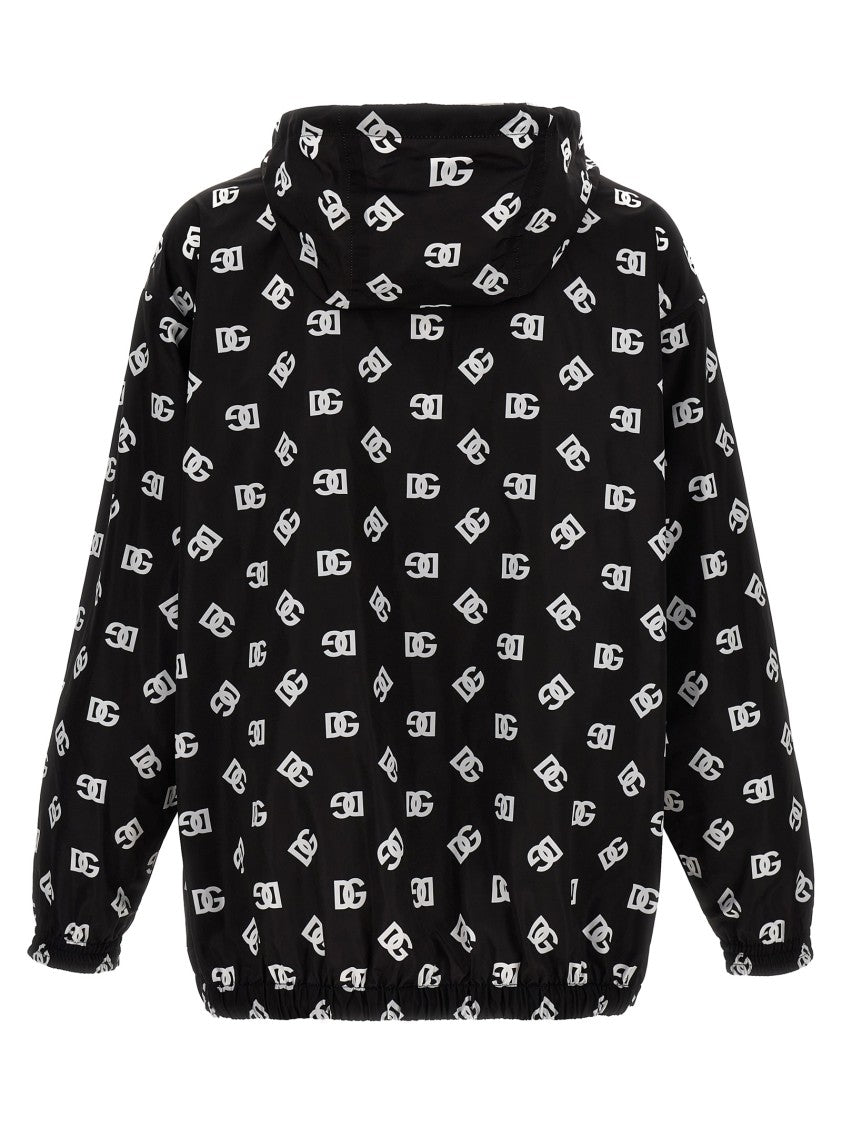 Dolce & Gabbana Logo Print Hooded Jacket