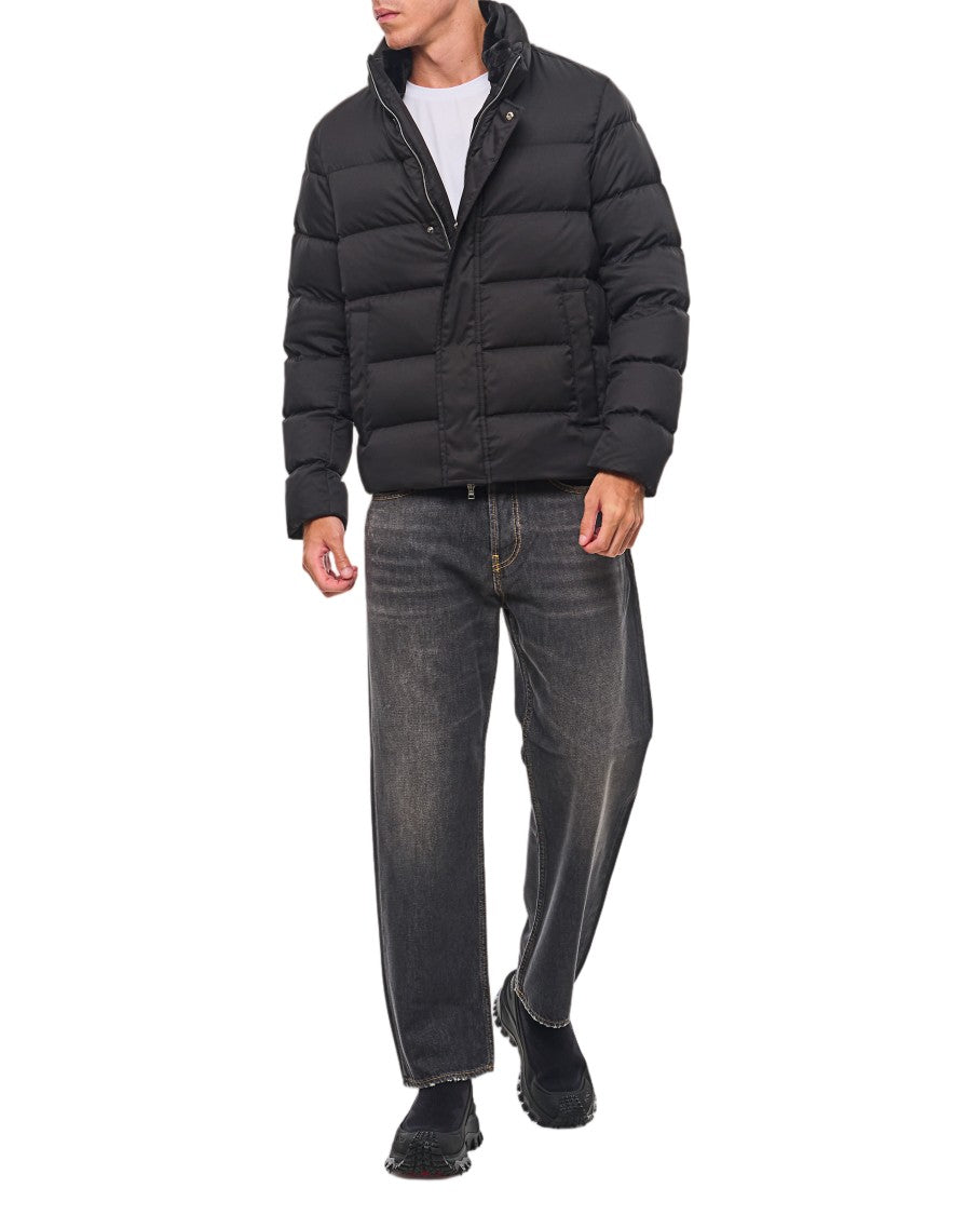Herno Black Arendelle Faux Fur Bomber Jacket