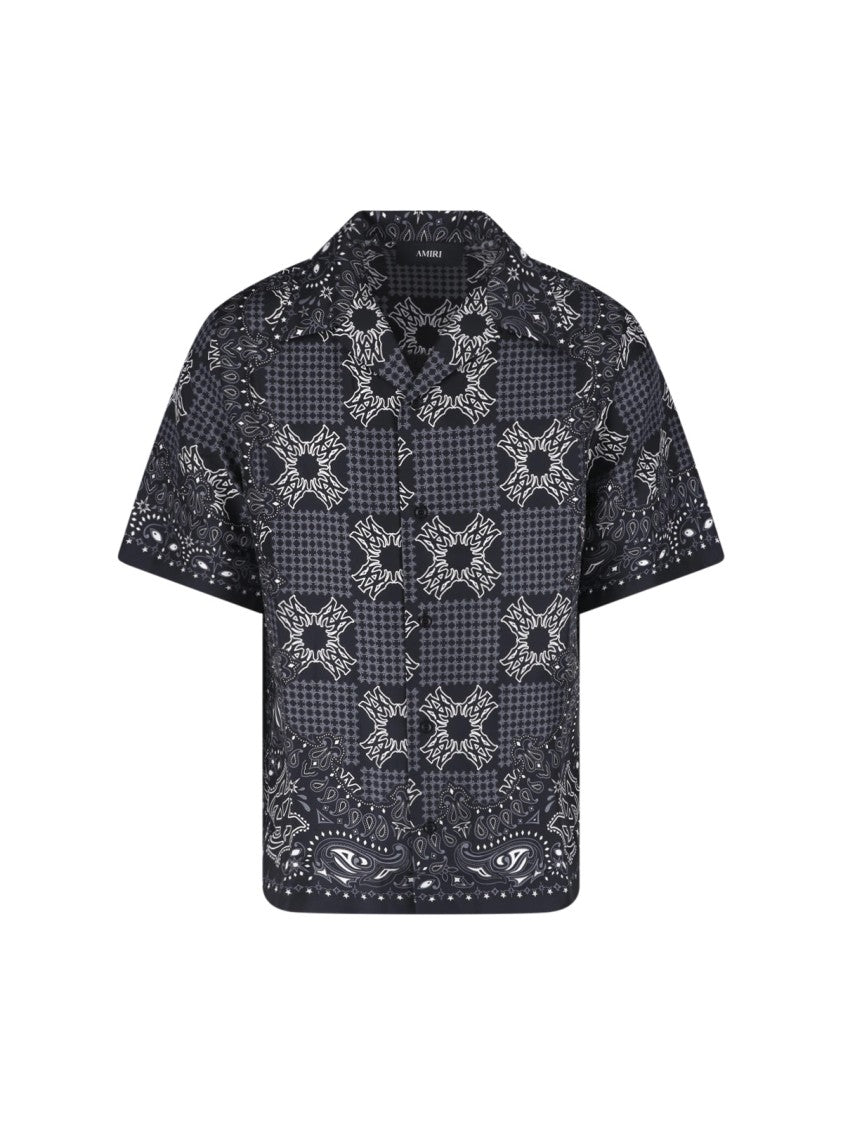 Amiri Boxy-Fit Short-Sleeve Casual Shirt With Bandana Print