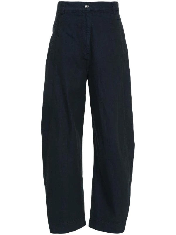 Henrik Vibskov Post Denim Pants In Navy Blue Twill