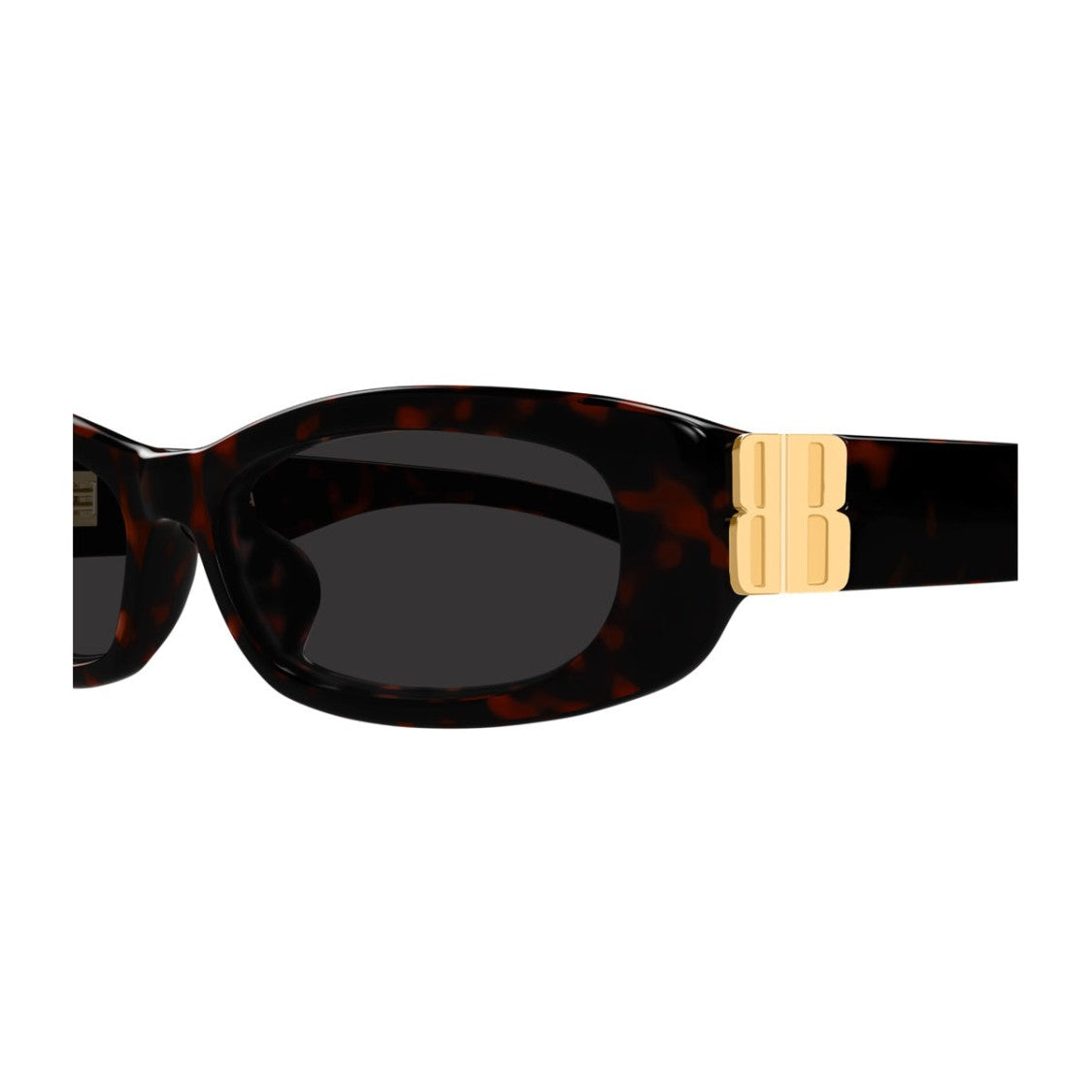 Balenciaga Everyday Rectangular Havana Grey Recycled Acetate Sunglasses