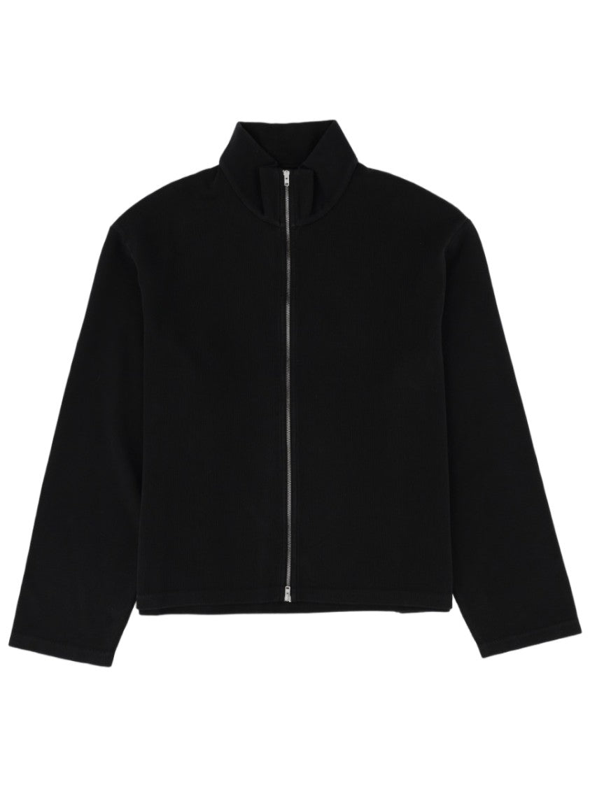 Our Legacy Shrunken Cropped High Collar Organic Cotton Sweatshirt