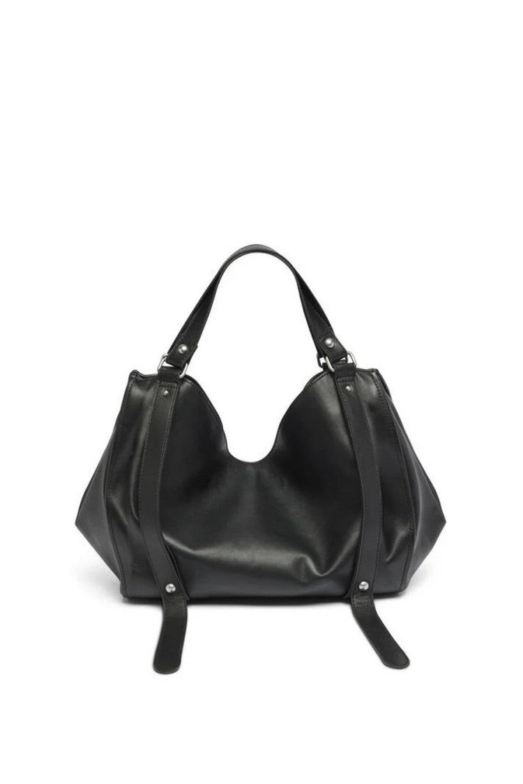 Diesel Black Leather Hobo Shoulder Bag