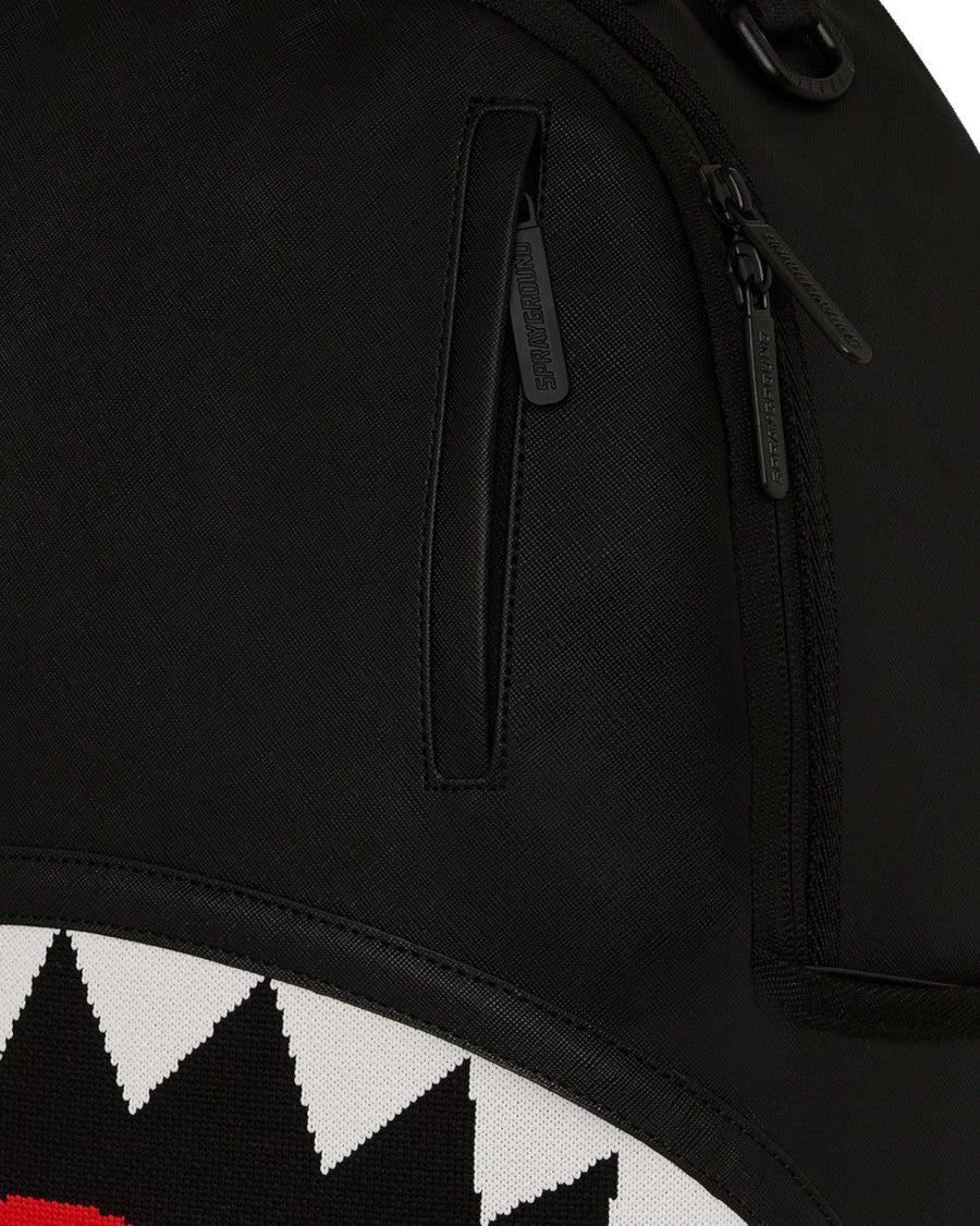 Sprayground Black Graphic Backpack With Ergonomic Design