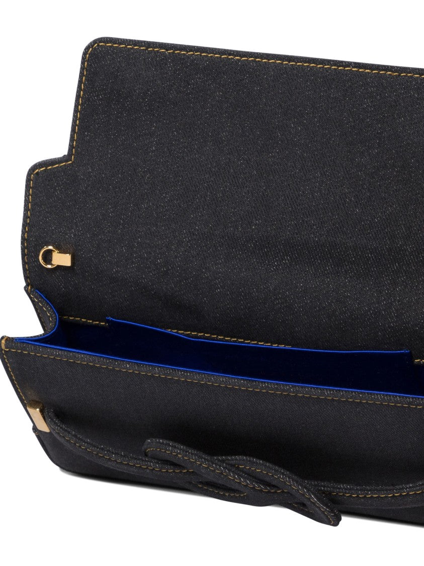 Amato Daniele Rectangular Blue Denim Shoulder Bag