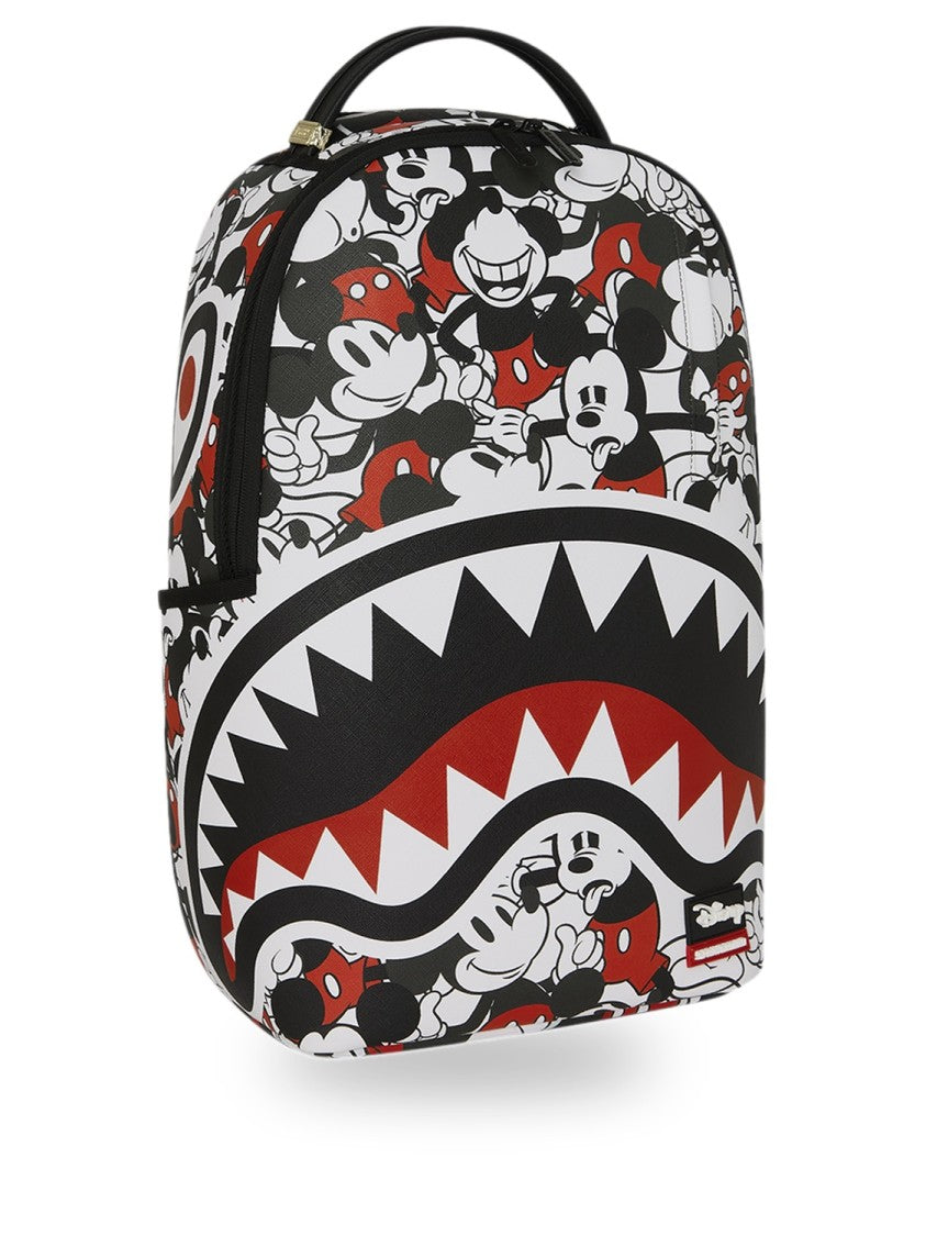 Sprayground Black And White Disney Mickey Crammed Backpack