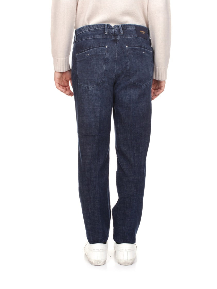 Incotex Dark Blue Straight-Leg Denim Jeans