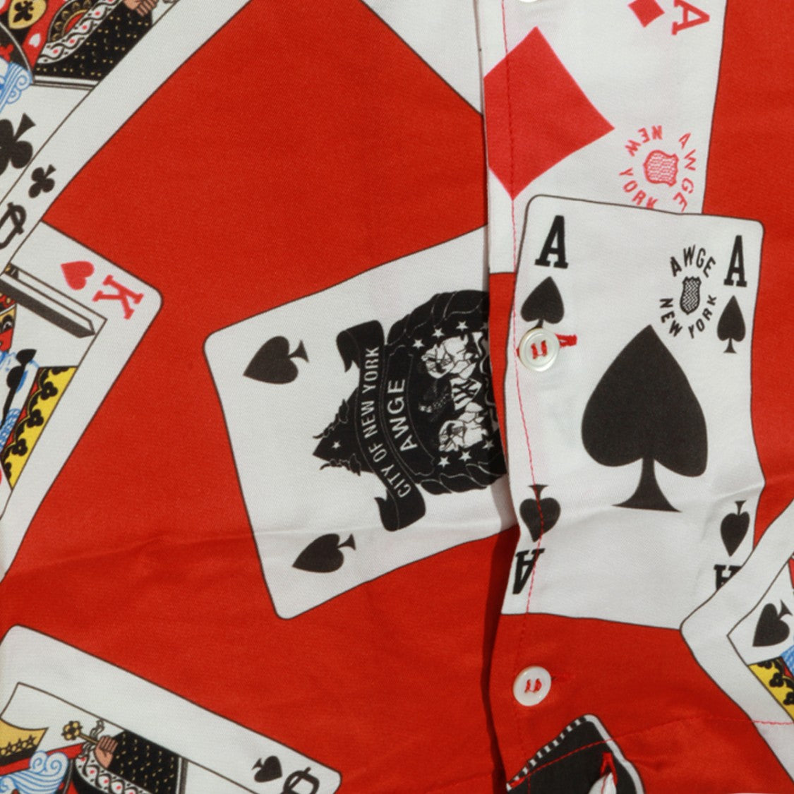 Awge Short-Sleeve Shirt With Vibrant Playing Card Print