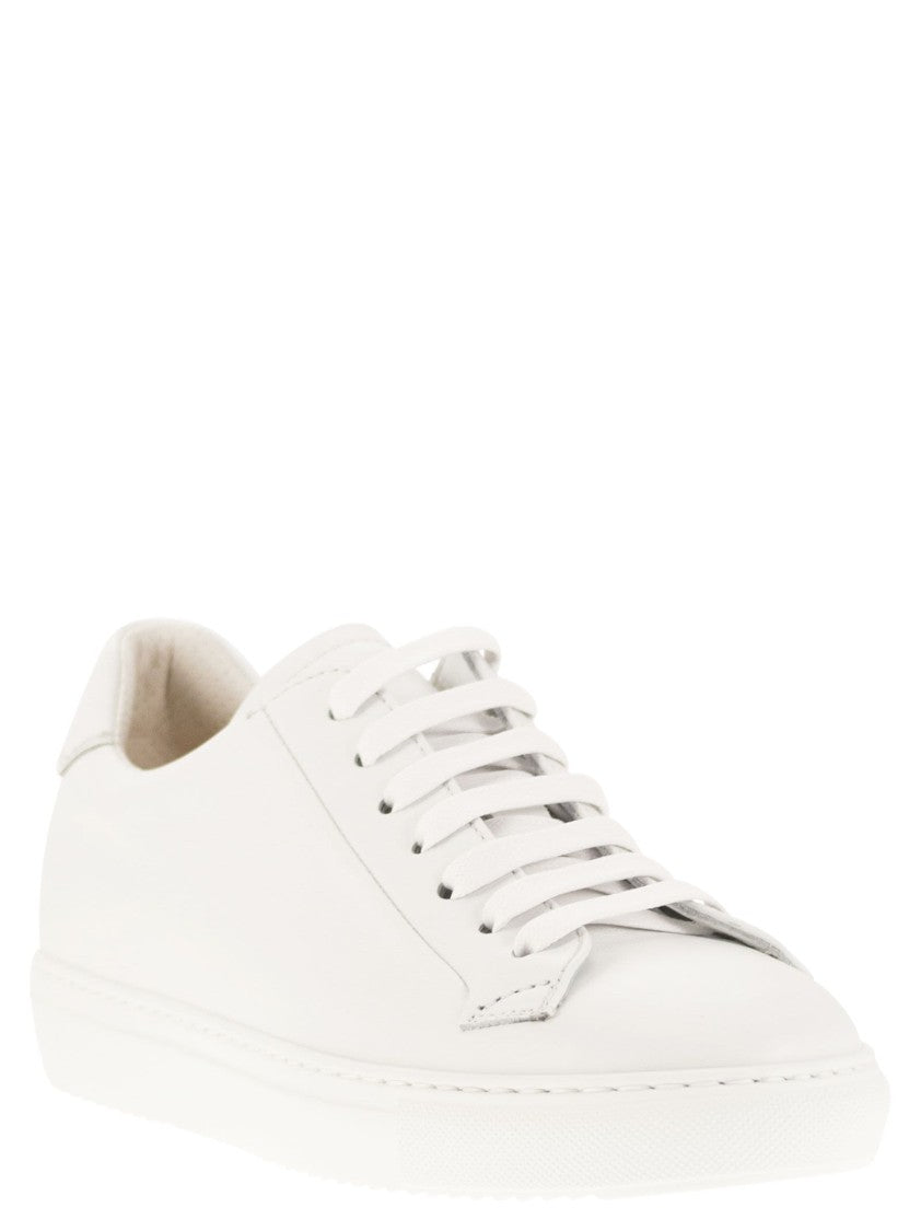 Doucal's Minimalist Smooth Calfskin Trainers With Rubber Sole