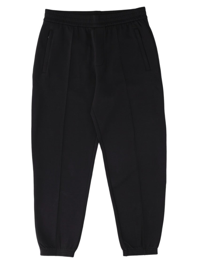 Emporio Armani Tapered Black Trousers With Elastic Waistband