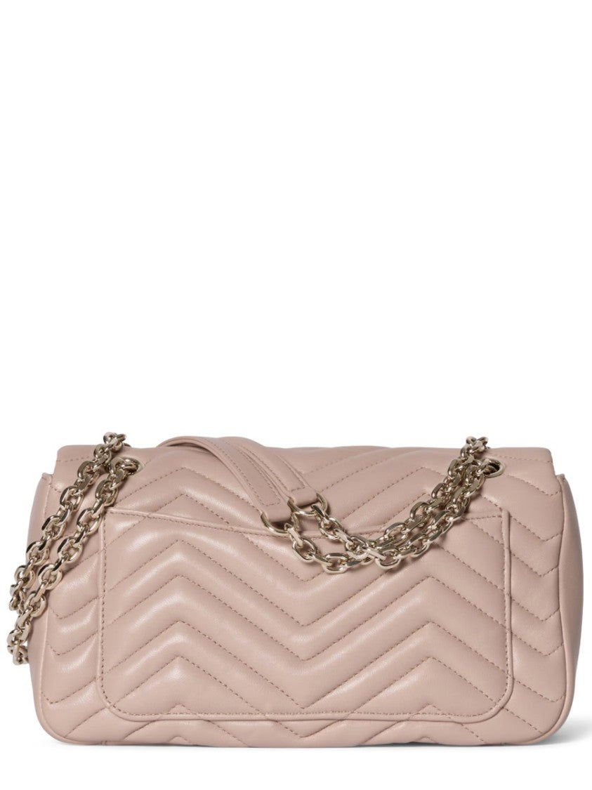 Gucci Quilted Lamb Leather Shoulder Bag With Gold Double G Logo