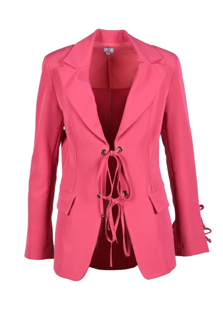Gil Santucci Pink Polyester Elastane Jacket