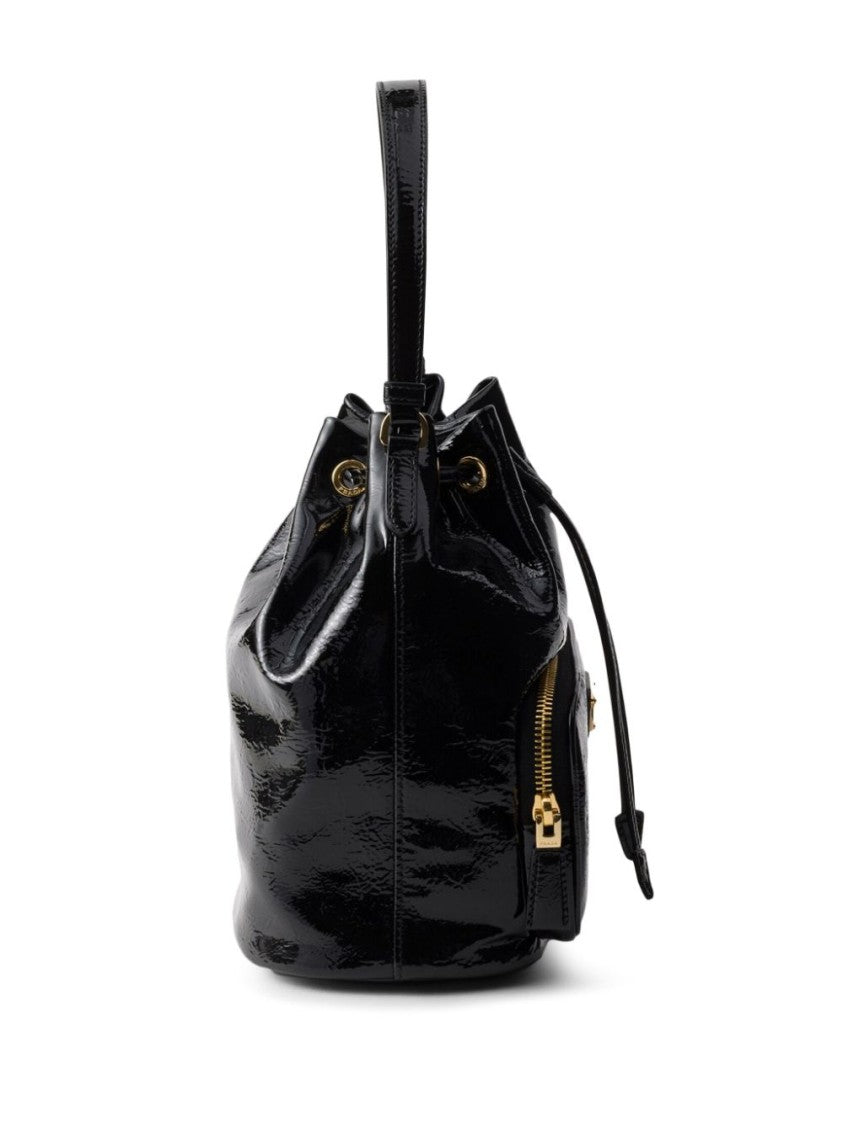 Prada Duet Naplak Patent Bucket Bag